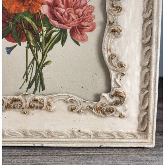 ANTIQUE French Plaster Botanical Frame 8x10 Cream & Gold Gilt early 1800s - Picture 4 of 8